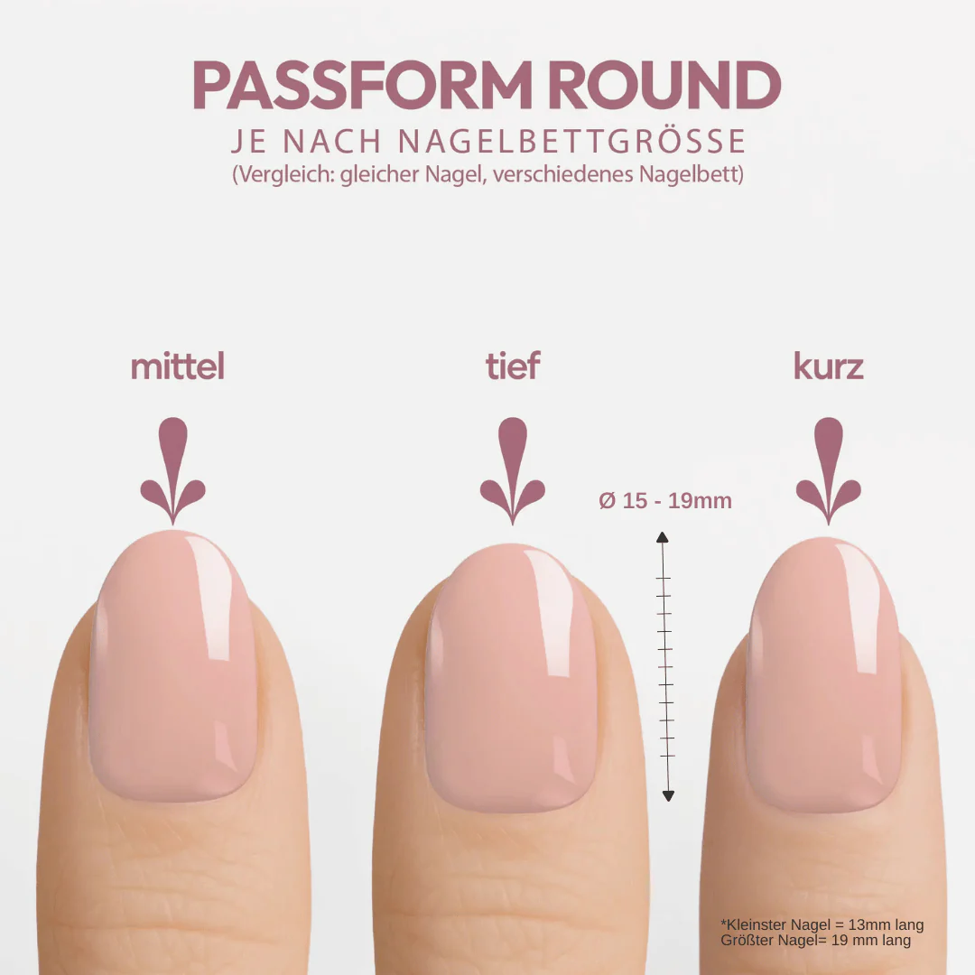 Babe round Softgel Press on Nails (inkl. Klebesticker & Nagelkleber) - Image 3