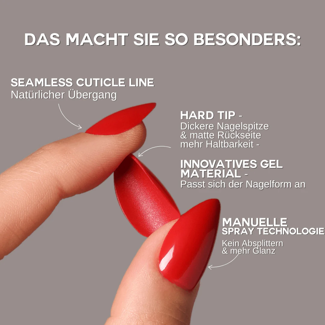 Milkshake round Softgel Press on Nails (inkl. Klebesticker & Nagelkleber) - Image 6