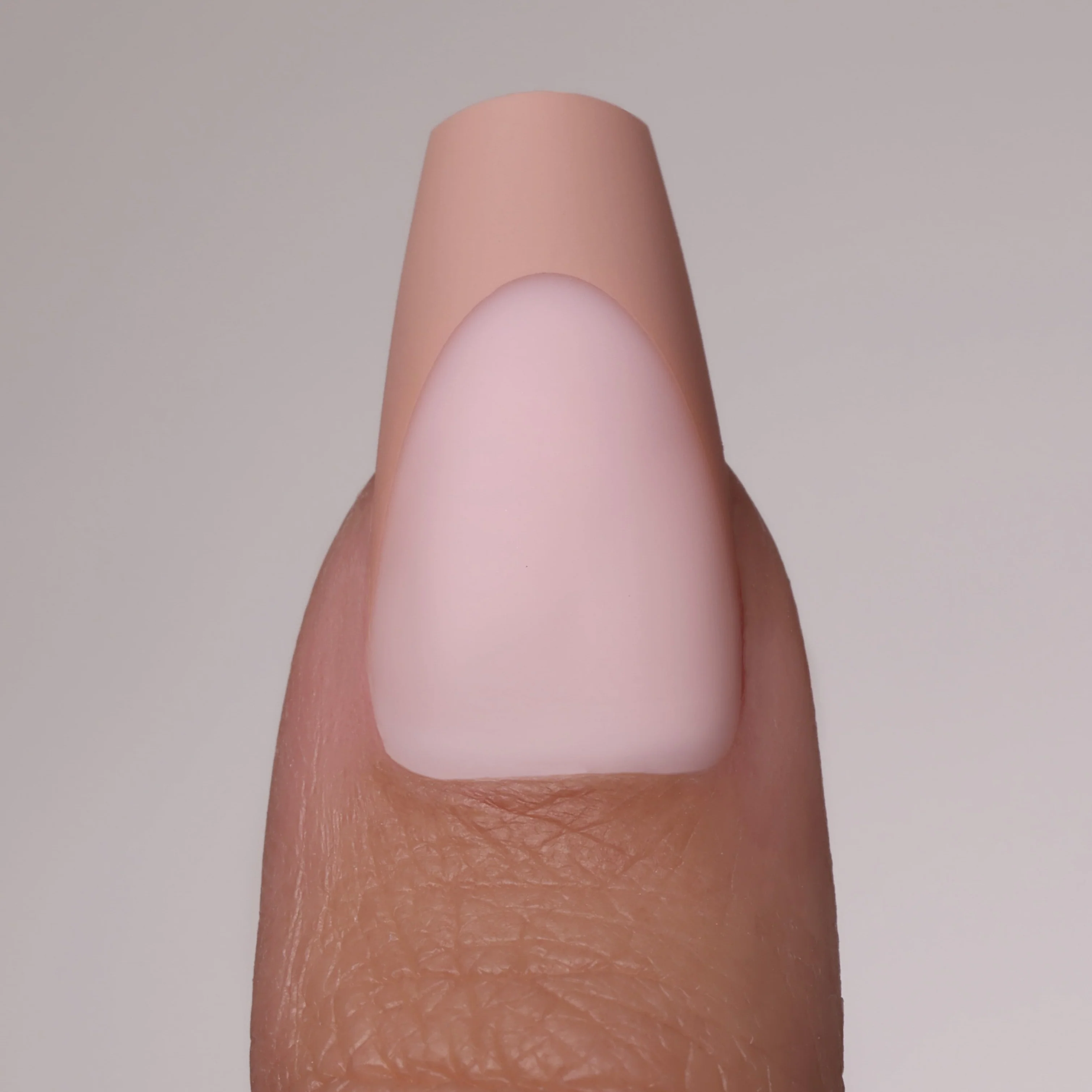 Matt chocolate cream extra-long Press On Nails (inkl. Nagelkleber) - Image 3