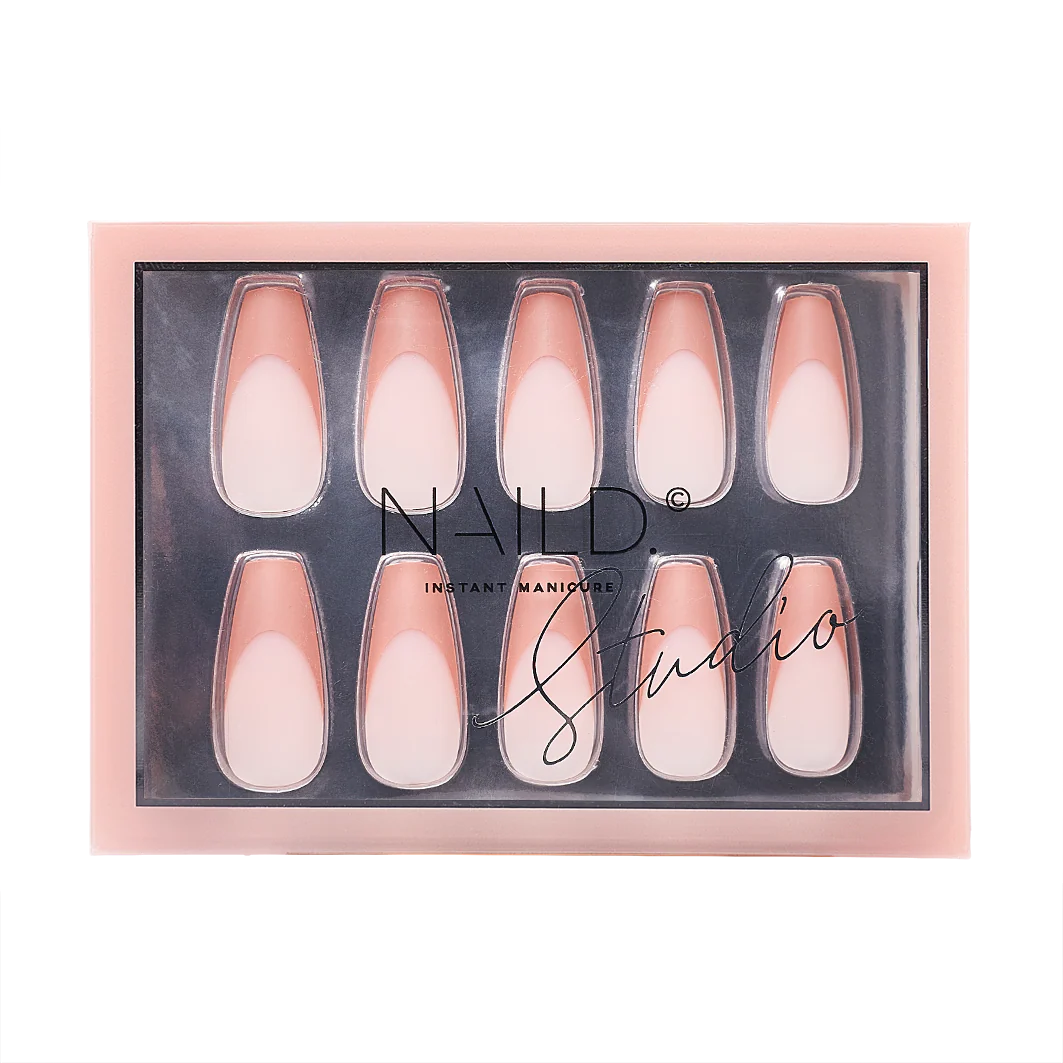 Matt chocolate cream extra-long Press On Nails (inkl. Nagelkleber) - Image 5