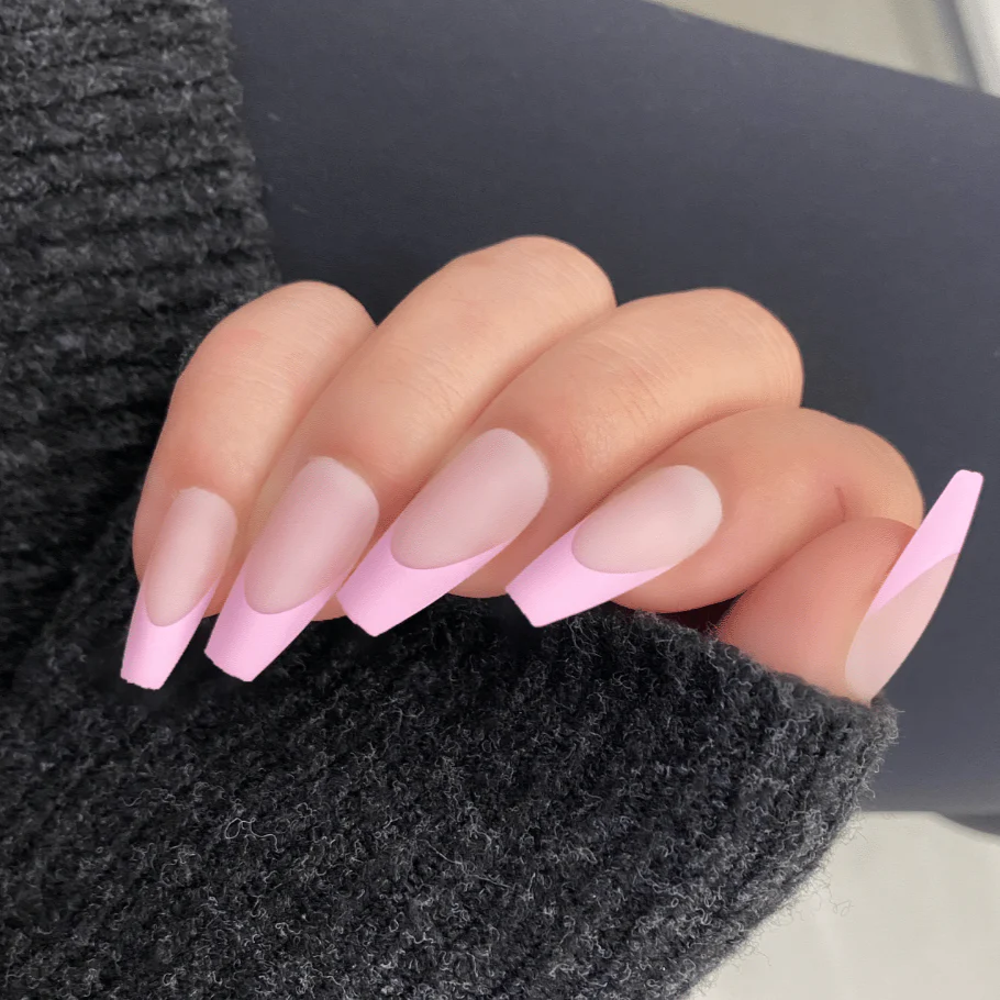 Roma rose matte extra-long Press on Nails - Image 3